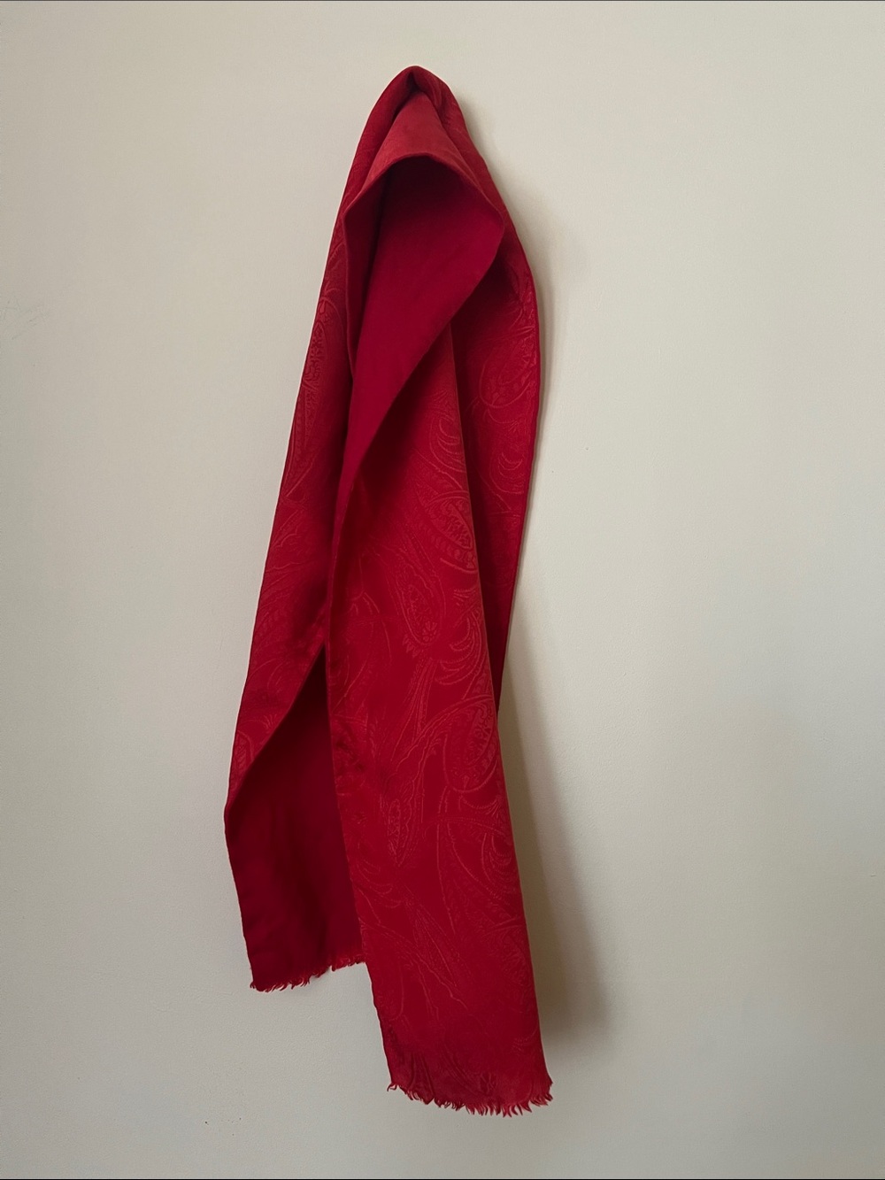 Vintage Italian silk and wool 2-layer scarf